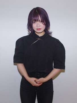 ハイブ 金沢(Hive) ケアブリーチ/ミディアムレイヤー/ピンクパープル/髪質改善