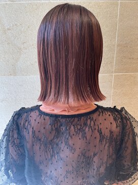 ビュートリアム265(BEAUTRIUM 265) ボブ/きりっぱなしボブ/暖色カラー/前髪カット/結べるボブ/銀座