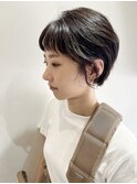 オン眉ショートボブ/マッシュルームショート/短め前髪イメチェン