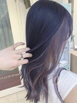 テトラ バイ ネオリーブ 横浜西口店(tetra by neolive)&nbsp;ネイビー×ペールラベンダー＊*【横浜/横浜駅】