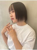 韓国前髪顔周り×切りっぱなしボブ【心斎橋/髪質改善】