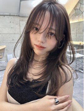 サイン 渋谷(SIGN) 韓国ヘアーハッシュカットレイヤーカットグレージュブリーチ無し