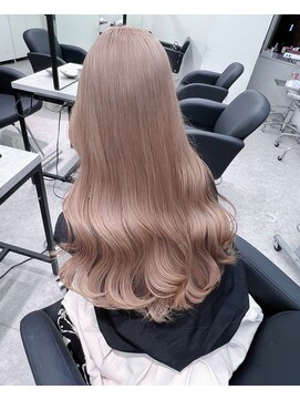 ペレ 栄店(PELE) デザインカラー/レイヤーカット/ウェットヘア/オリーブベージュ