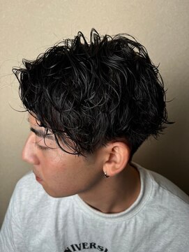 アメリ ココロ 南森町店(Ameri cocoro.) 【ブラウン/ミディアム/メンズパーマ】#Ameri