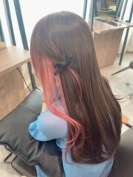 リンクミリ(Link mili) 【KAEDE】イヤリングカラー/ベビーピンク/髪質改善/幹細胞