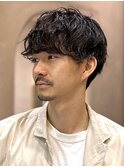 毛流れ ニュアンスパーマ マッシュ ショート