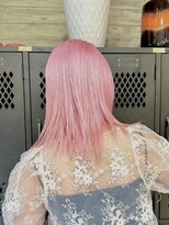 マニア(mania.)&nbsp;ホワイトピンクハイトーンダブルカラーケアブリーチ切りっぱなし