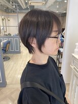 シェノン 赤羽店(CHAINON)&nbsp;小顔くびれショート耳かけヘア透明感暗めアッシュブラウンカラー