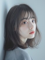 スケール(SCALE)&nbsp;モノトーングレージュ×ラフボブスタイル【髪質改善　梅田】２