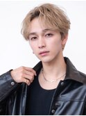 ツイストパーマ七三オールバックマッシュウルフスリークショート