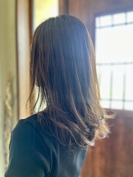 イコウヘアデザイン(icou hair design) ベージュハイライト☆レイヤーロング