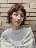 ふわっとばパーマ、重め前髪がポイント
