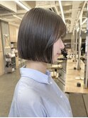 20代＊顎ラインボブ＊オリーブグレージュ