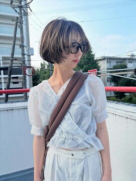 木村美容店 ［木村美容店］　ショートボブ　デザインカラー　顔周りレイヤー