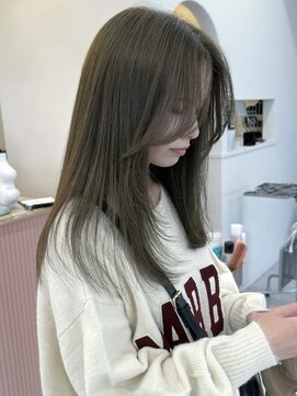 ミテ(mite) オリーブベージュ/ブリーチ無しダブルカラー