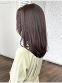 ★グレージュ/ワンカール/レイヤー/セミロング/スモーキーカラー