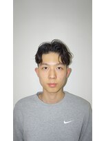 メリケンバーバーショップ トーキョー(MERICAN BARBERSHOP TYO) メンズカットセンターパートアップバングショート