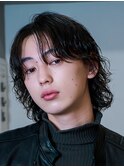 メンズボブメンズミディアムパーマニュアンスパーマルーズパーマ