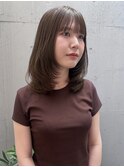 坪井指名　ミディアムヘア　レイヤーカット　ハッシュカット　