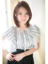 モッズ ヘア 福岡姪浜店(mod's hair)&nbsp;セミウェットな質感＜ヌーディーミディ＞b