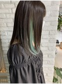 イヤリングカラー×ダークグレージュ