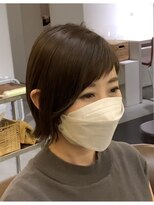 パシフィックダズールバトン(Pacific Dazzle baton)&nbsp;ショートバング×外ハネワンレンボブ