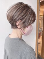 モリオフロムロンドン 原宿本店(morio from London)&nbsp;【morio原宿】丸みショート ハイライトカラー 30代40代50代