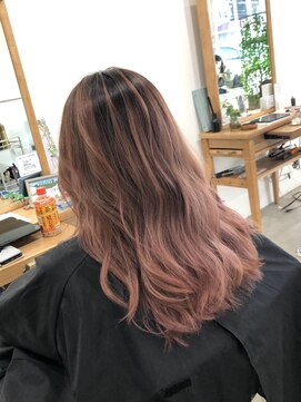 サロン 名和店(SALON) ピンクベージュ×バレイヤージュ