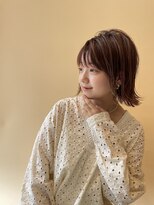 アロン(Allons Ginza)&nbsp;★くびレイヤーエモージュ前髪マチルダボブインナーグレージュ