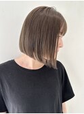 【FOLK】赤みなし透明感グレージュ☆似合わせ切りっぱなしボブ♪