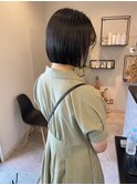切りっぱなしボブミニボブ20代30代40代前髪ありナチュラルボブ