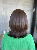 #くびれロブスタイル　#くすみアッシュ