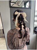 ポニーテールツインアレンジ