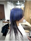 20代30代大人可愛い艶感パープルアッシュケアブリーチ