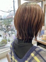 バブ バイネオリーブ(Bab by neolive)&nbsp;ボブルフ/小顔前髪レイヤーカット黒髪ネビージュ