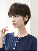 前下がりショート・ボブ/絶壁解消/前髪あり/30代/40代/50代