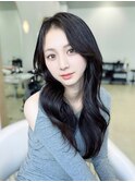 韓国レイヤーブルーブラック(20代/30代/韓国/髪質改善)E120