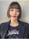 マッシュボブ  前上がりボブ ワイドバング 顔周りカット 表参道