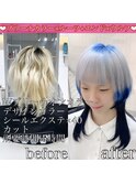 シルバー×ブルー×ブラック　ルーツエンドカラー×ウルフ☆
