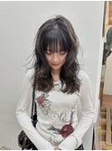 20代30代40代パーマミディアムロングレイヤーカットブリーチなし