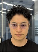 ピンパーマで作る!動きのある男らしい短髪◎