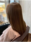 レイヤーカット/シースルーバング/ミルクティーベージュ/艶美髪