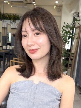 コート 青山(Cote) 20代30代40代50代王道ワンカールひし形レイヤーブラウンカラー