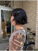 ボブ/ ゆるパーマ/グレージュ/ボブパーマ/くせ毛風パーマ