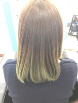 マーメイドヘアー(mermaid hair) ブラウンからカーキのグラデーション