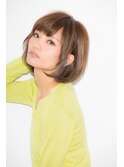 【sand絹村】小顔斜めバングカジュアルハニーヘア