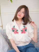 オーブ ヘアー アクネ 長岡京店(AUBE HAIR acne)&nbsp;センターパート☆柔らかブラウンヘア