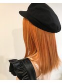派手髪オレンジ!
