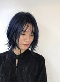 コバルトブルー!【ブリーチ】【ネイビー】【稲毛美容室】