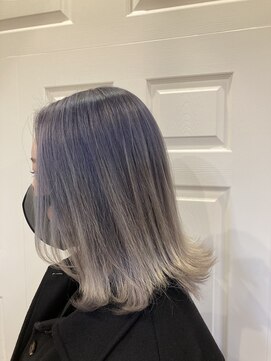 ウーヴリール 総社店(ouvrir) 透け感カラー×プラチナベージュ